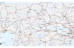  Utsnitt av en karta från kartvisare. Illustration.